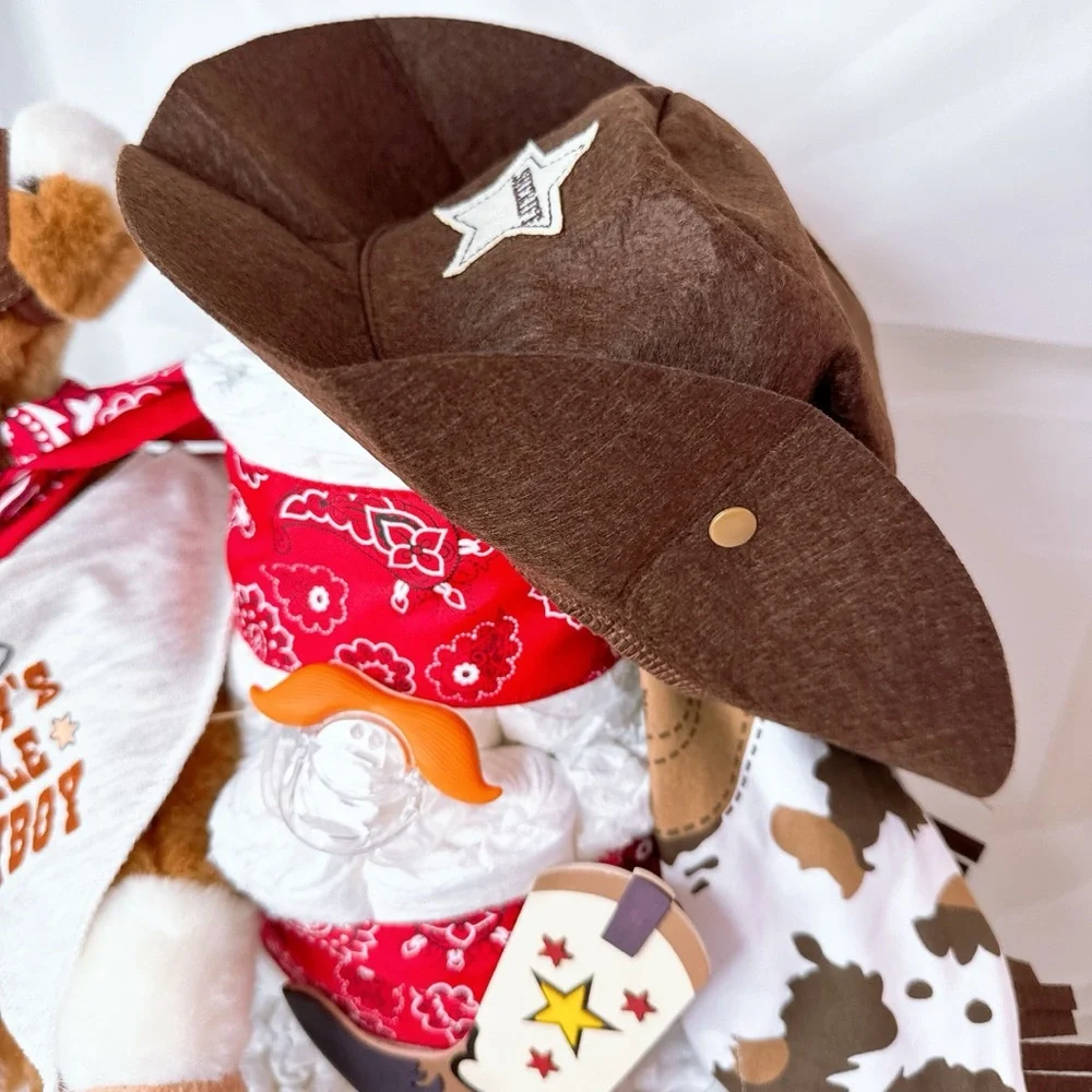 Cowboy Diaper Cake, Wild West Baby Shower Gift